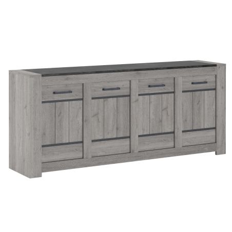 Buffet 223 cm SAWYER en décor chêne gris
