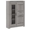 Vitrine SAWYER en décor chêne gris