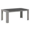 Table 180 cm SAWYER en décor chêne gris et pierre foncé