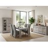 Table 180 cm SAWYER en décor chêne gris et pierre foncé