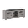 Meuble TV 155 cm SAWYER en décor chêne gris