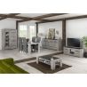Meuble TV 155 cm SAWYER en décor chêne gris