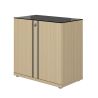 Rangement bas 2 portes E-MOTION chêne structuré