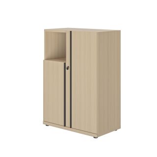Rangement mi-haut 2 portes E-MOTION chêne structuré