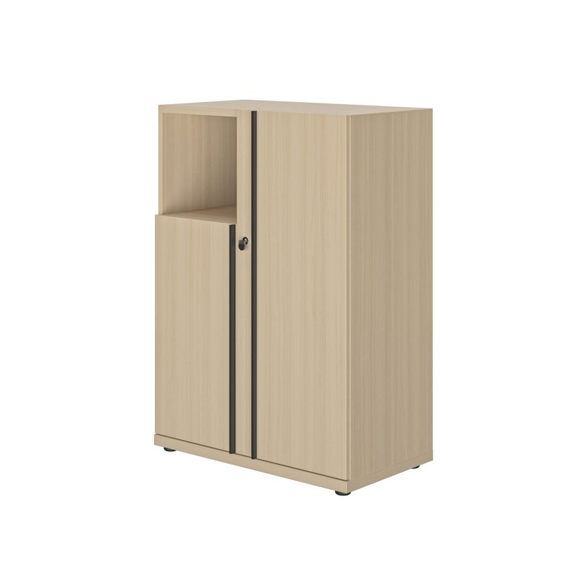 Rangement mi-haut 2 portes E-MOTION chêne structuré