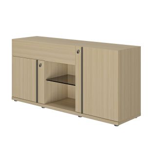 Crédence 160 cm E-MOTION chêne structuré