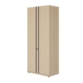 Armoire de rangement haut 2 portes E-MOTION chêne structuré