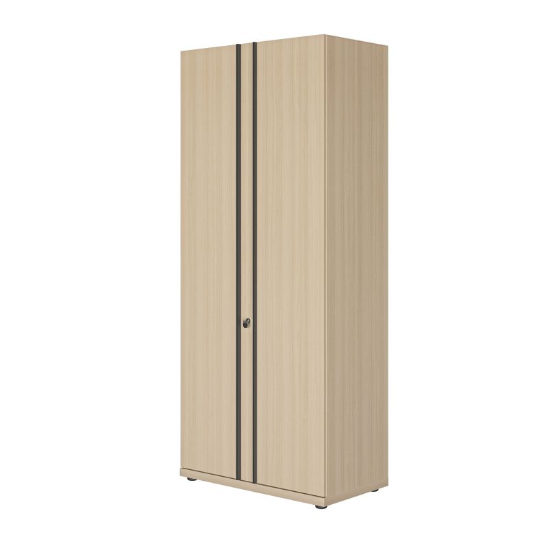 Armoire de rangement haut 2 portes E-MOTION chêne structuré