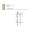 Armoire de rangement haut 2 portes E-MOTION chêne structuré