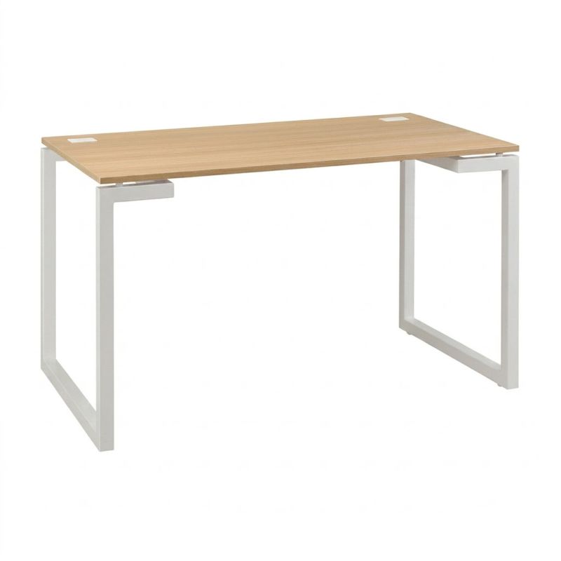 Bureau droit 120 cm SUNDAY décor chêne avec pieds cadre