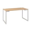 Bureau droit 140 cm SUNDAY décor chêne avec pieds cadre