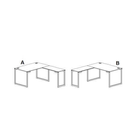 Retour pour bureau droit 140 cm ou 160 cm SUNDAY