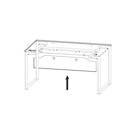 Voile de fond blanc SUNDAY pour bureau droit 140 cm ou 160 cm