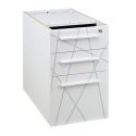 Caisson bout de bureau 80 cm SUNDAY avec top chêne ou top surmeuble