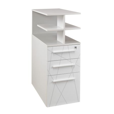Caisson bout de bureau 80 cm SUNDAY avec top chêne ou top surmeuble