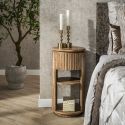 Table de chevet WAVY en bois de manguier avec 1 tiroir