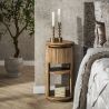 Table de chevet WAVY en bois de manguier avec 1 tiroir
