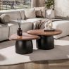 Set de 2 tables basses MELCHIOR en acacia brun