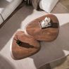 Set de 2 tables basses MELCHIOR en acacia brun