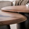 Set de 2 tables basses MELCHIOR en acacia brun