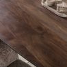 Table ovale MAXIME BRUN 215 cm en acacia massif brun chaud