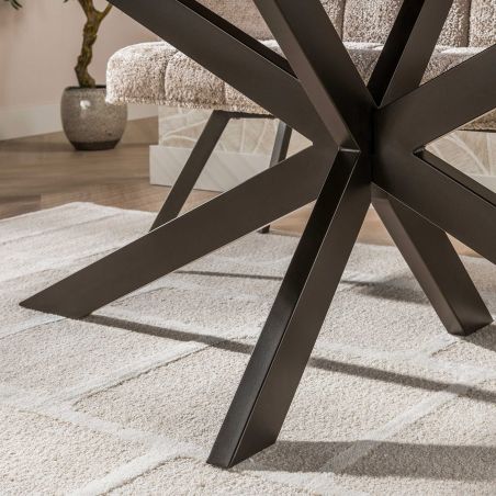 Table ovale MAXIME BRUN 215 cm en acacia massif brun chaud