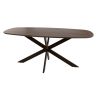 Table ovale MAXIME BRUN 215 cm en acacia massif brun chaud