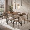 Table ovale MAXIME BRUN 180 cm en acacia massif brun chaud