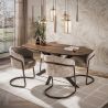 Table ovale MAXIME BRUN 150 cm en acacia massif brun chaud