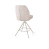 Bell, chaise de bar - piétement creme - pivotante - confort ressorts - calabria