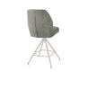 Bell, chaise de bar - piétement creme - pivotante - confort ressorts - calabria