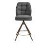 Bell, chaise de bar - piétement steelbrown - pivotante - confort ressorts - calabria