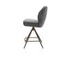 Bell, chaise de bar - piétement steelbrown - pivotante - confort ressorts - calabria