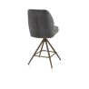 Bell, chaise de bar - piétement steelbrown - pivotante - confort ressorts - calabria