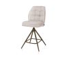 Bell, chaise de bar - piétement steelbrown - pivotante - confort ressorts - calabria