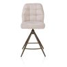 Bell, chaise de bar - piétement steelbrown - pivotante - confort ressorts - calabria