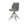 Bell, chaise de bar - piétement steelbrown - pivotante - confort ressorts - calabria
