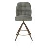 Bell, chaise de bar - piétement steelbrown - pivotante - confort ressorts - calabria