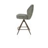 Bell, chaise de bar - piétement steelbrown - pivotante - confort ressorts - calabria