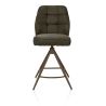Bell, chaise de bar - piétement steelbrown - pivotante - confort ressorts - calabria