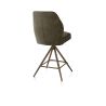 Bell, chaise de bar - piétement steelbrown - pivotante - confort ressorts - calabria