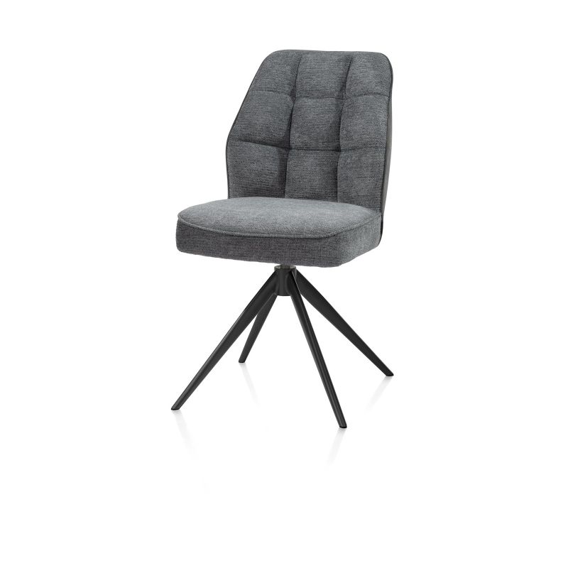 Bell, chaise - piétement rough offblack - pivotante - relax - confort ressorts - combi Cala