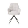 Bell, chaise à accoudoirs - piétement graphite - pivotante - relax - confort ressorts - combi Calabria/Vada