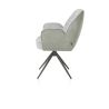 Bell, chaise à accoudoirs - piétement graphite - pivotante - relax - confort ressorts - combi Calabria/Vada