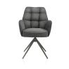 Bell, chaise à accoudoirs - piétement graphite - pivotante - relax - confort ressorts - tissu Calabria - Henders and Hazel