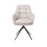 Bell, chaise à accoudoirs - piétement graphite - pivotante - relax - confort ressorts - tissu Calabria - Henders and Hazel