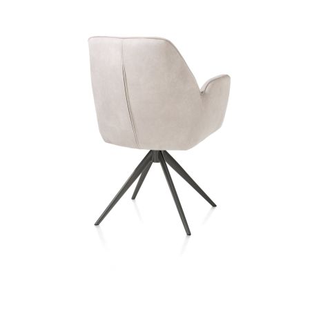 Bell, chaise à accoudoirs - piétement graphite - pivotante - relax - confort ressorts - tissu Calabria - Henders and Hazel