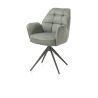 Bell, chaise à accoudoirs - piétement graphite - pivotante - relax - confort ressorts - tissu Calabria - Henders and Hazel