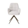 Bell, chaise à accoudoirs - piétement steelbrown - pivotante - relax - confort ressorts - combi Calabria/Vada