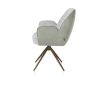 Bell, chaise à accoudoirs - piétement steelbrown - pivotante - relax - confort ressorts - combi Calabria/Vada